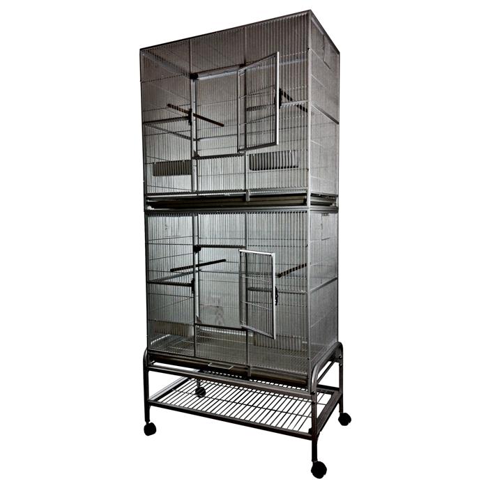 A&E Double Stack Flight Bird Cage (111312000084) [Black]