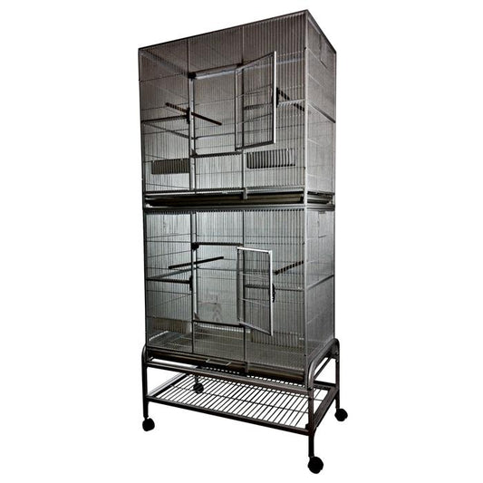 A&E Double Stack Flight Bird Cage (111312000084) [Black]